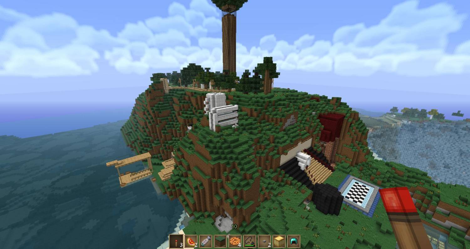 Minecraft - Постройки - Карты - Дом на скале - YouTube
